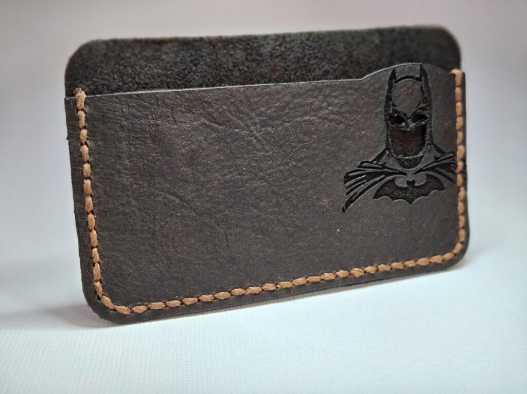 Dark Brown Batman Card Holder – Fine Stitch