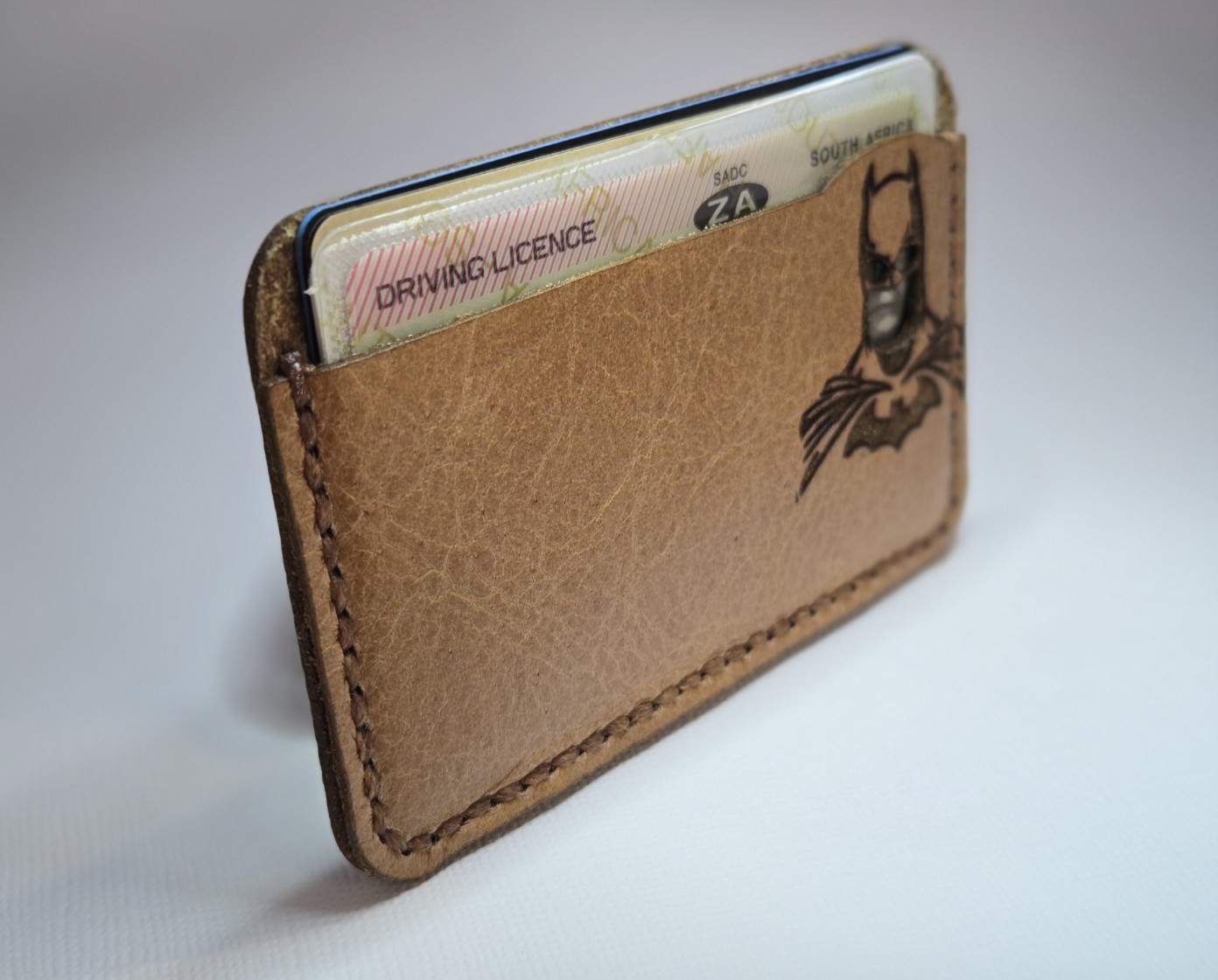 Light Brown Batman Leather Card Holder - Image 2