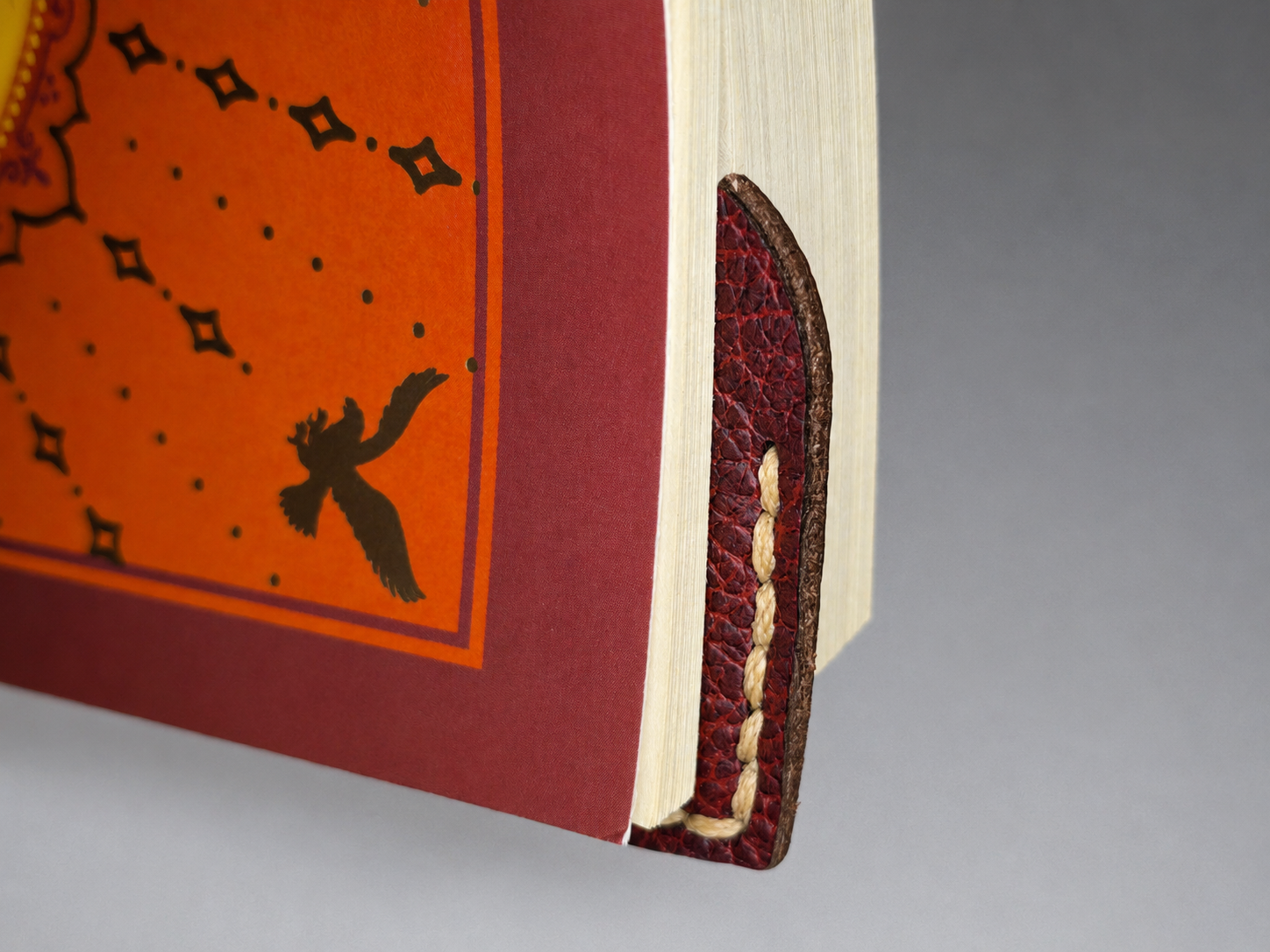 Burgundy Heart Leather Bookmark - Image 3